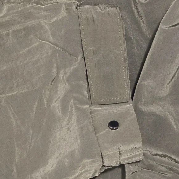 Zara Men's Olive Green Nilon Light-Weight Rain Jaket Size L - Picture 13 of 13